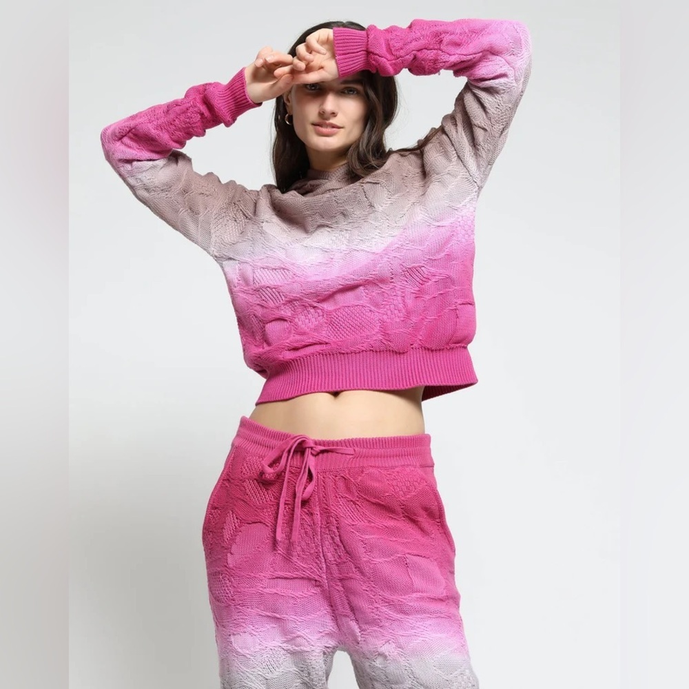 Twenty Montreal Crossover Netting Sweater Dip Dye Hoodie Size S - Picture 6 of 8